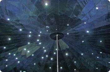 18 Meter Schirm in Blau-reflex